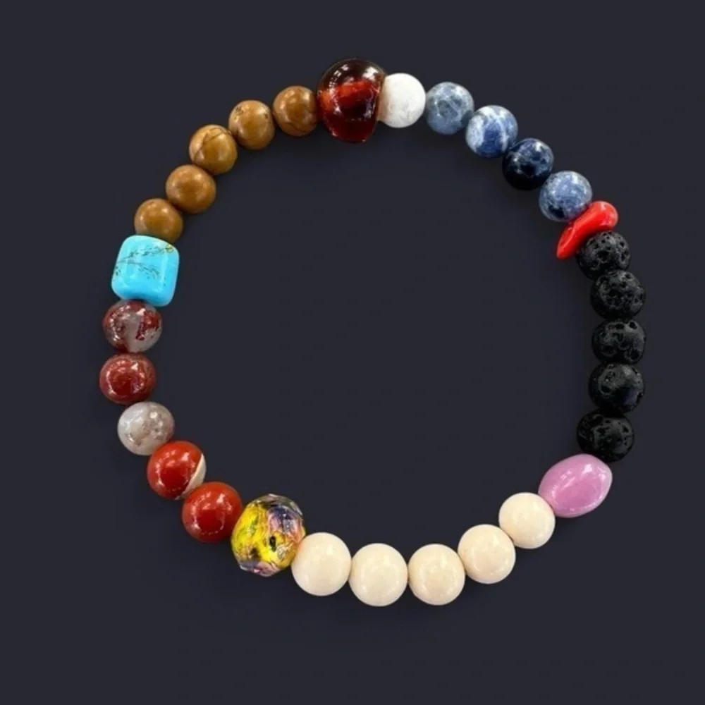 Mixed Bead Bracelet 6mm